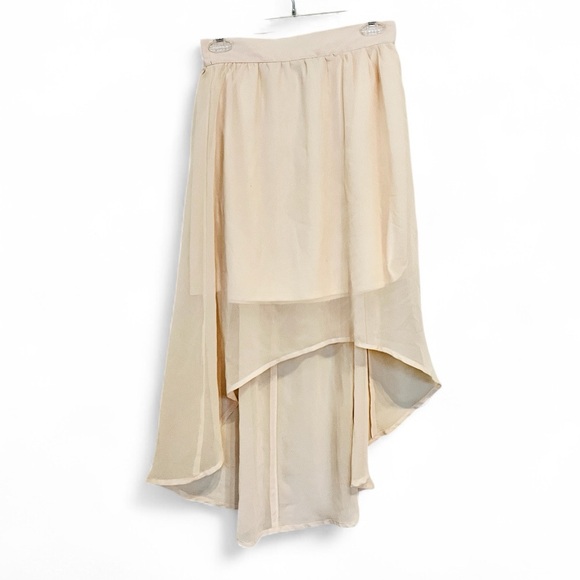 Bar III Dresses & Skirts - Bar III High Low Sheer Peach Skirt